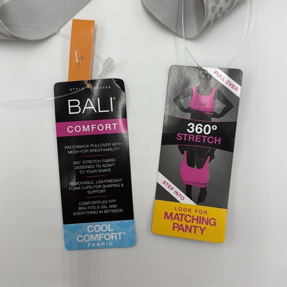 NWT Bali Comfort Revolution Easylite Racerback Bra – Size S, Grey Leopard Print - Picture 9 of 10